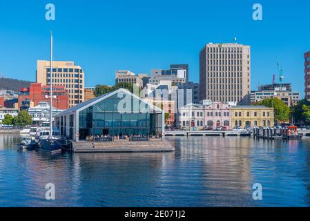 HOBART, AUSTRALIA, 22 FEBBRAIO 2020: Molo di Elizabeth Street a Hobart, Australia Foto Stock