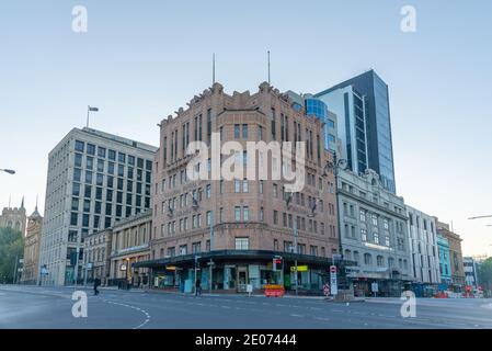 HOBART, AUSTRALIA, 21 FEBBRAIO 2020: Via nel centro di Hobart, Australia Foto Stock