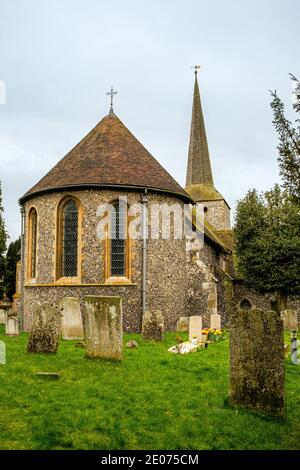 Chiesa di St Martin of Tours, Station Road, Eynsford, Kent Foto Stock