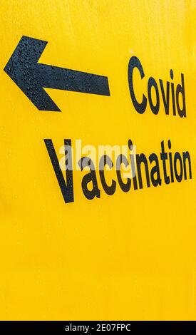 Servizio di vaccinazione di Covid 19 Foto Stock