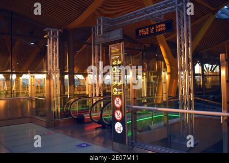 Aeroporto T4 Adolfo Suárez-Madrid Barajas Foto Stock