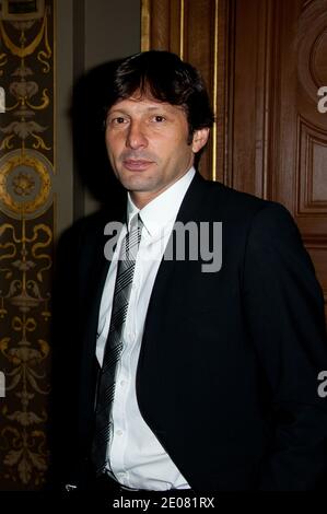 Leonardo partecipa al pranzo annuale con il personale PSG e il team che si è tenuto presso il municipio di Parigi (Hotel de Ville) a Parigi, Francia, il 11 gennaio 2012. Foto di Nicolas Genin/ABACAPRESS.COM Foto Stock