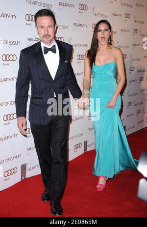 David Arquette e Christina McLarty partecipano al 2012 Art of Elysium Heaven Gala tenutosi presso la Los Angeles Union Station, a Los Angeles, CA, USA, il 14 gennaio 2012. Foto di Lionel Hahn/ABACAPRESS.COM Foto Stock