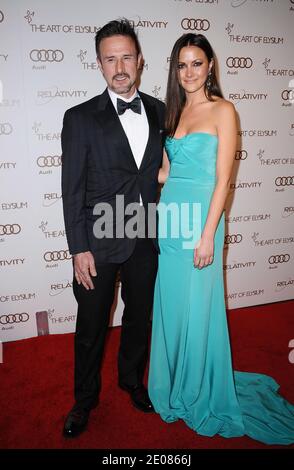 David Arquette e Christina McLarty partecipano al 2012 Art of Elysium Heaven Gala tenutosi presso la Los Angeles Union Station, a Los Angeles, CA, USA, il 14 gennaio 2012. Foto di Lionel Hahn/ABACAPRESS.COM Foto Stock