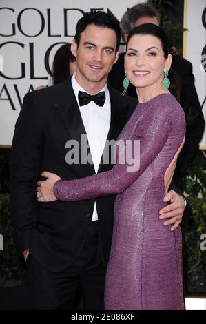 Julianna Margulies e Keith Lieberthal arrivano per la 69° cerimonia annuale dei Golden Globe Awards, tenutasi presso il Beverly Hilton Hotel di Los Angeles, CA, USA il 15 gennaio 2012. Foto di Lionel Hahn/ABACAPRESS.COM Foto Stock