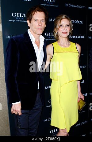 Kevin Bacon e Kyra Sedgwick partecipano alla proiezione speciale di "Man on a Ledge" presso il Tribeca Grand Hotel di New York City, New York, USA, il 19 gennaio 2012. Foto di Donna Ward/ABACAPRESS.COM Foto Stock