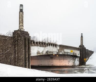 Lake Shore Drive North Avenue Bridge Foto Stock