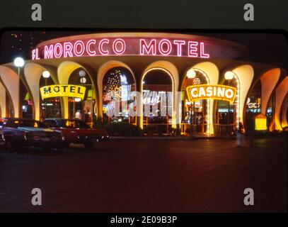 Il El Morocco Motel and Casino sulla Strip a Las Vegas, Nevada circa anni '70 Foto Stock