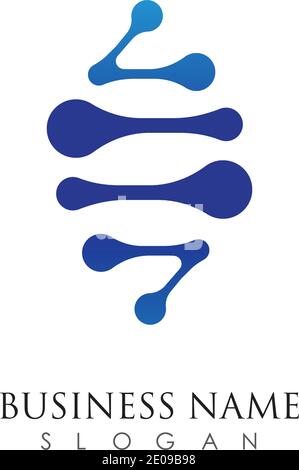 D,N,un modello di icona vettore di logo Illustrazione Vettoriale