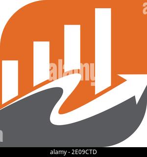 Finanza aziendale Logo vettore template design icona Illustrazione Vettoriale