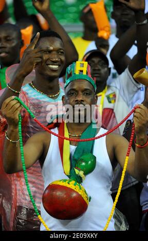 Tifosi e sostenitori del Mali durante la Coppa Africana delle Nazioni 2012, Semifinale, Mali vs Costa d'Avorio allo stade de l'amitie di Libreville, Gabon, l'8 febbraio 2012. Costa d'Avorio ha vinto 1-0. Foto di ABACXAPRESS.COM Foto Stock