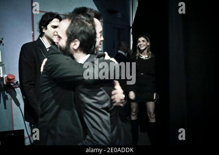 EXCLUSIVE - Clotilde Courau backstage prima del suo concerto a Varces-Allieres-et-Risset, Izere, Francia il 18 febbraio 2012. Foto di Daniel Giry/ABACAPRESS.COM Foto Stock