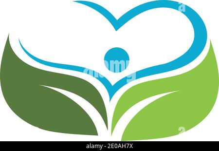 Vita sana modello Logo icona vettore Illustrazione Vettoriale