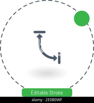 icona del vettore di oscillazione icone del contorno del tratto modificabili per il web e. cellulare Illustrazione Vettoriale