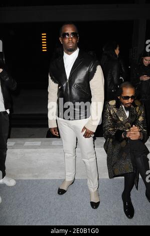 Sean P. Diddy Combs partecipa alla mostra di collezioni "Ready-to-wear" di Kanye West Autunno-Inverno 2012-2013 che si tiene presso l'Espace Cambon di Parigi, Francia, il 6 marzo 2012. Foto di Giancarlo Gorassini/ABACAPRESS.COM Foto Stock