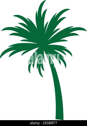Palm tree estate modello logo illustrazione vettoriale Illustrazione Vettoriale