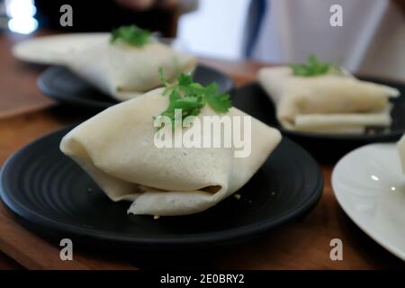 Panini, rotolo di gelato alle arachidi di Taiwan Foto Stock