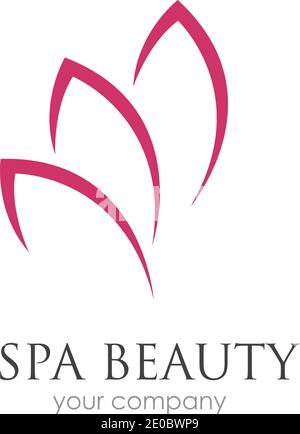 modello grafico vettoriale con logo spa Illustrazione Vettoriale
