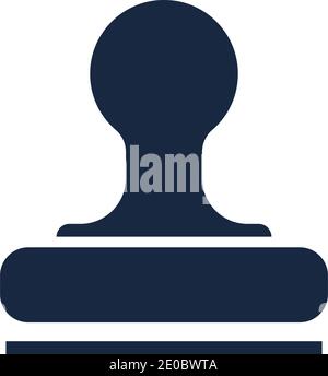 Icona del logo del timbro modello grafico vettoriale piatto Illustrazione Vettoriale