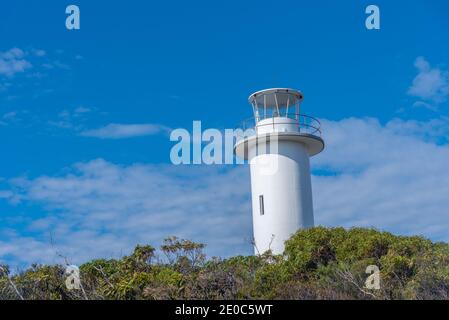 Faro di Cape Tourville al parco nazionale di Freycinet in Tasmania, Australia Foto Stock