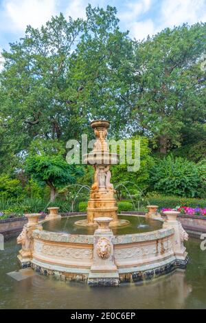 Fontana nel parco cittadino di Launceston, Australia Foto Stock