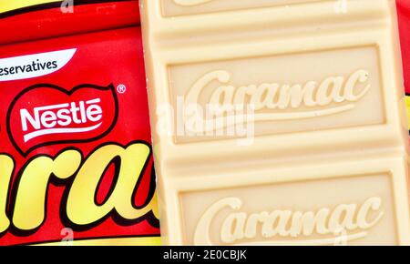 Nestle Caramac blocchi Foto Stock