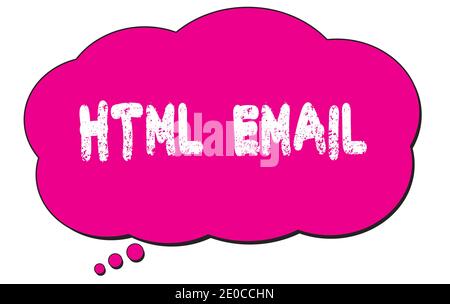 Testo E-MAIL HTML scritto su una bolla di pensiero rosa. Foto Stock