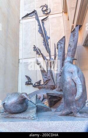 Statua dei pinguini a Hobart, Australia Foto Stock