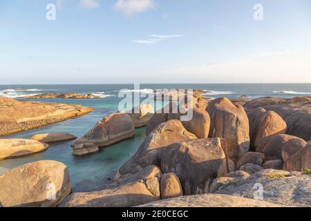 L'Elephant Rock nel William Bay National Park si trova nelle vicinanze In Danimarca nell'Australia occidentale Foto Stock