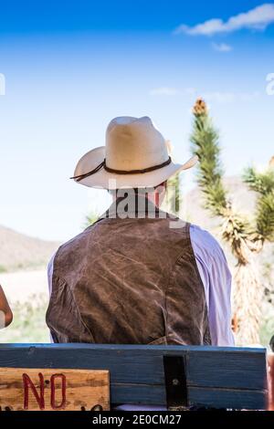 Vagone di guida di Cowboy, Nevada, Stati Uniti Foto Stock