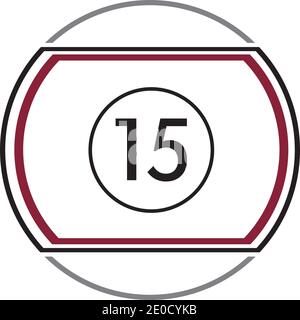 Logo biliardo modello vettore icona disegno - Palline da biliardo vettoriale Modello di disegno di illustrazione di Icon Vector - vettore Illustrazione Vettoriale