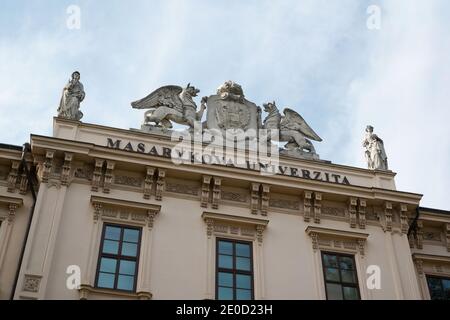 Facoltà di Medicina, Masarykova univerzita (traduzione dal ceco: Università Masaryk), Brno, Repubblica Ceca / Czechia - 19 settembre 2020: Edificio Foto Stock