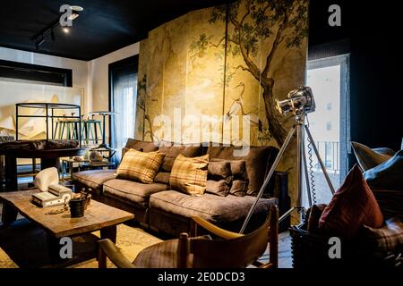 Interno del soggiorno moderno Foto Stock