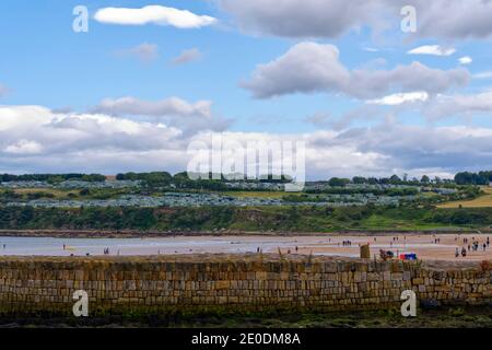 Caravan Park , East Sands,St Andrews,Scozia,Fife, Foto Stock