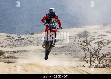 01 Brabec Ricky (usa), Honda, Monster Energy Honda Team 2021, Motul, Moto, Bike, ritratto durante lo shakedown della Dakar 2021 a Jeddah, Arabia Saudita il 31 dicembre 2021 - Photo Florent Gooden/DPPI/LM Credit: Paola Benini/Alamy Live News Foto Stock