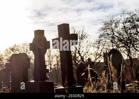 Cimitero di Honley Foto Stock