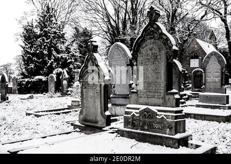 Cimitero di Honley Foto Stock