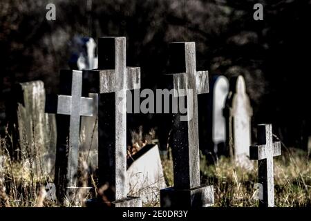 Cimitero di Honley Foto Stock