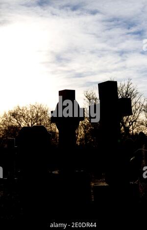 Cimitero di Honley Foto Stock