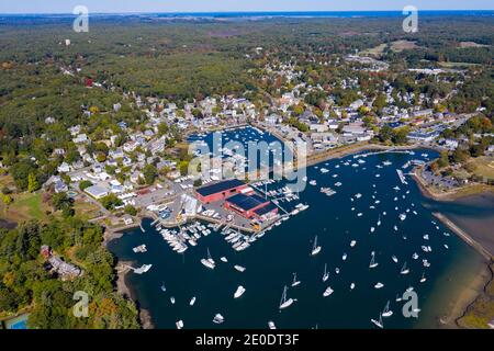 Veduta aerea di Manchester dal mare, Massachusetts, Stati Uniti Foto Stock