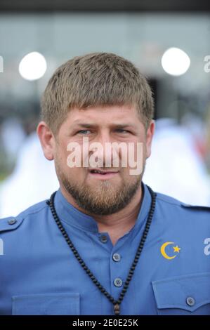 Il presidente ceceno Ramzan Kadyrov partecipa alla gara di cavalli della Coppa del mondo di Dubai, a Dubai, negli Emirati Arabi Uniti, il 31 marzo 2012. Foto di Ammar Abd Rabbo/ABACAPRESS.COM Foto Stock