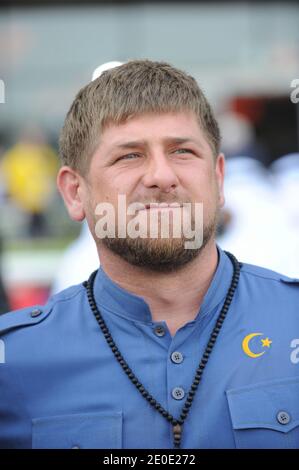 Il presidente ceceno Ramzan Kadyrov partecipa alla gara di cavalli della Coppa del mondo di Dubai, a Dubai, negli Emirati Arabi Uniti, il 31 marzo 2012. Foto di Ammar Abd Rabbo/ABACAPRESS.COM Foto Stock