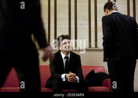 Marc Trevidic, il principale giudice antiterrorismo francese, attende un'audizione della commissione senatoriale di controllo dell'applicazione della legge, al senato francese, il 04 aprile 2012, a Parigi, Francia. Foto di Stephane Lemouton/ABACAPRESS.COM. Foto Stock