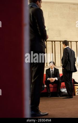 Marc Trevidic, il principale giudice antiterrorismo francese, attende un'audizione della commissione senatoriale di controllo dell'applicazione della legge, al senato francese, il 04 aprile 2012, a Parigi, Francia. Foto di Stephane Lemouton/ABACAPRESS.COM. Foto Stock