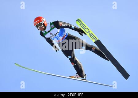 Markus EISENBICHLER (GER), salto, azione. Salto con gli sci, 69° Torneo Internazionale delle quattro colline 2020/21. Qualifica per l'evento di Capodanno a Garmisch Partenkirchen il 31 dicembre 2020. | utilizzo in tutto il mondo Foto Stock