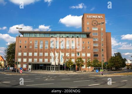 Erlangen, Germania: Firma Siemens; Siemens AG è una società tedesca fondata nel 1847 Foto Stock
