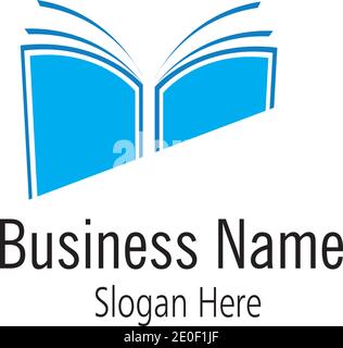 Logo del libro e icona della libreria modello di disegno vettoriale Logo del libro Disegno di illustrazione vettoriale modello Illustrazione Vettoriale