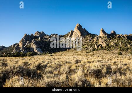 City of Rocks National Reserve, Idaho, Stati Uniti. Foto Stock