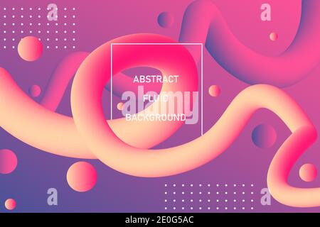 Disegno fluido di sfondo colorato astratto Illustrazione Vettoriale
