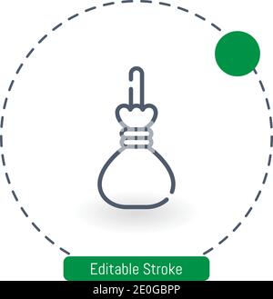 icona del vettore di massaggio icone del contorno del tratto modificabili per il web e. cellulare Illustrazione Vettoriale
